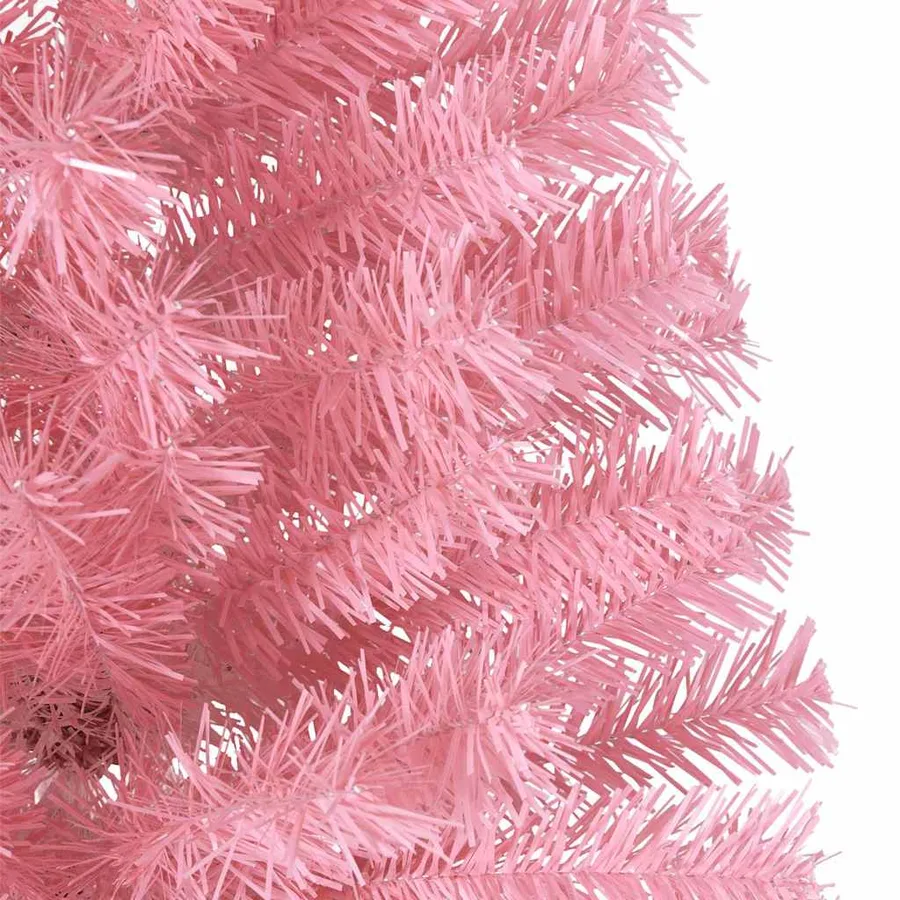 Sapin de Noël artificiel pré-éclairé Rose 180 cm PVC - 11