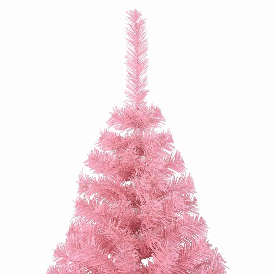 Sapin de Noël artificiel pré-éclairé Rose 180 cm PVC - 12
