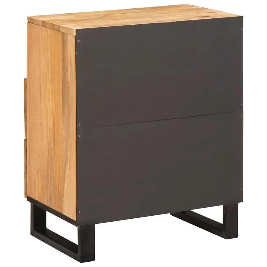 Cabinet de chevet Naturel 50 x 33 x 60 cm Bois de mangue massif - 5