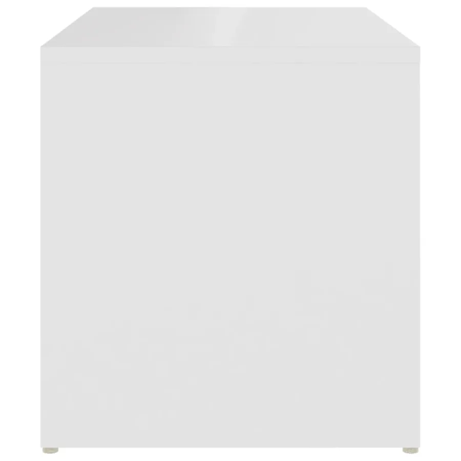 Table d'appoint blanc 59x36x38 cm bois d'ingénierie - 5