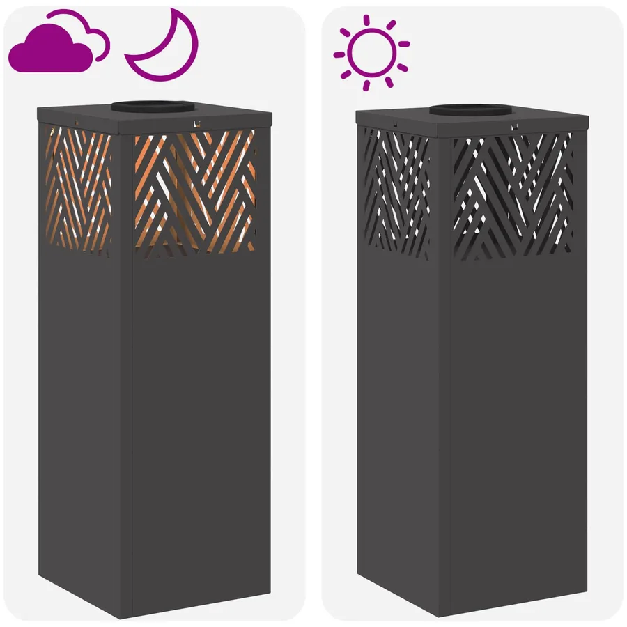 Lumière de chemin LED solaire 2 pcs Blanc chaud 18 x 18 x 50 cm - 13