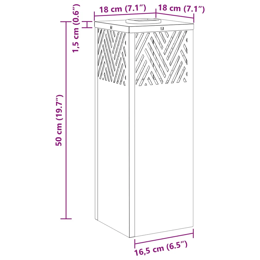 Lumière de chemin LED solaire 2 pcs Blanc chaud 18 x 18 x 50 cm - 15