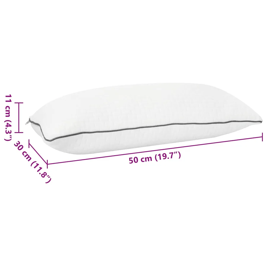 Oreiller Shread Blanc 50 x 30 x 11 cm Mousse à mémoire de forme - 7