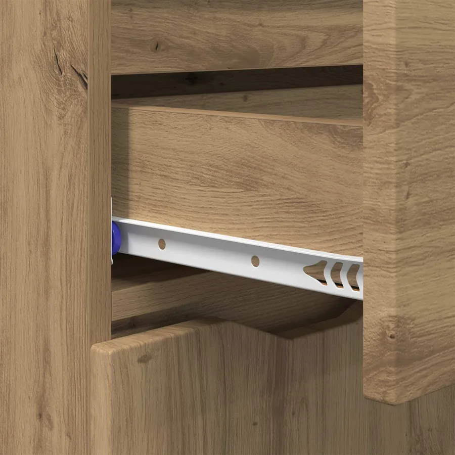 Buffet Chêne artisanal 100 x 30 x 65,6 Bois d'ingénierie - 10