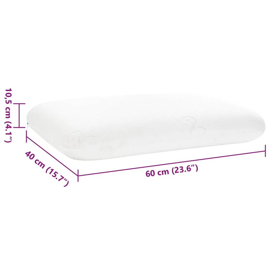Coussin de sommeil Uni Blanc 60 x 40 x 10,5 cm - 8