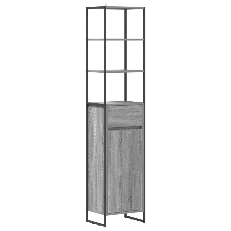 Cabinet de salle de bain Gris Sonoma 40 x 30 x 180 cm - 2
