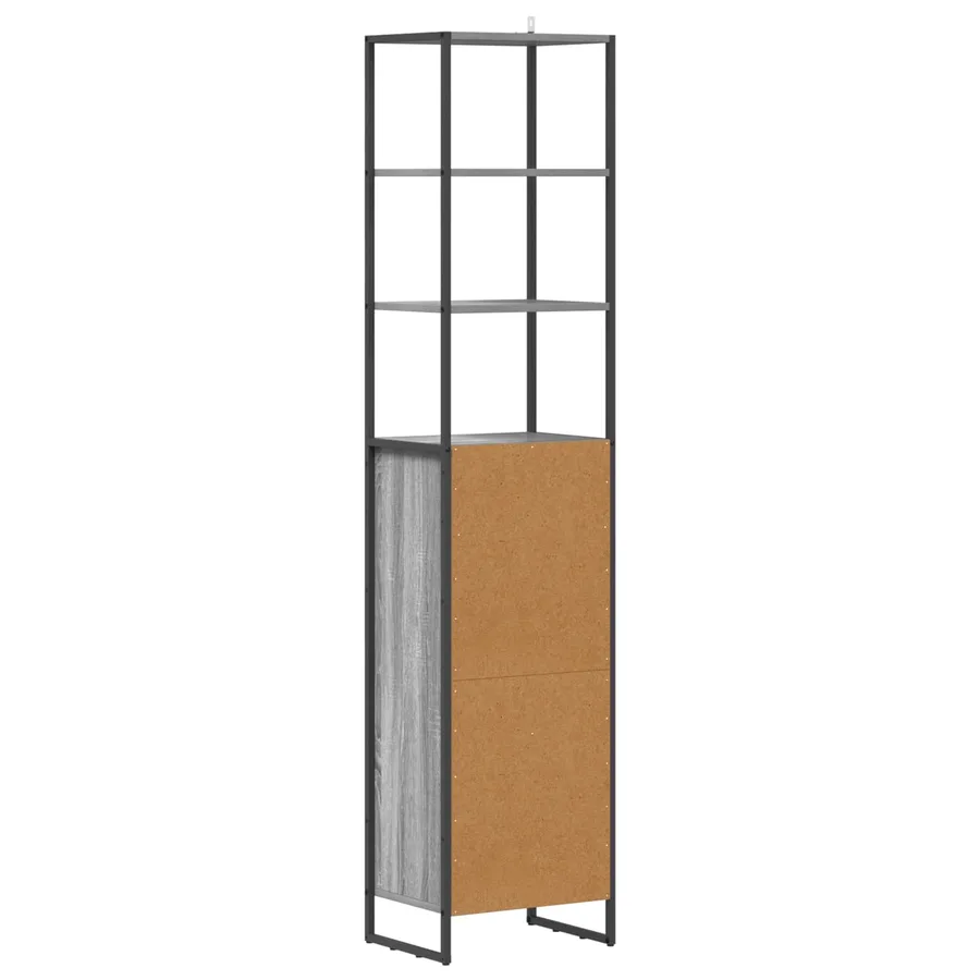 Cabinet de salle de bain Gris Sonoma 40 x 30 x 180 cm - 7