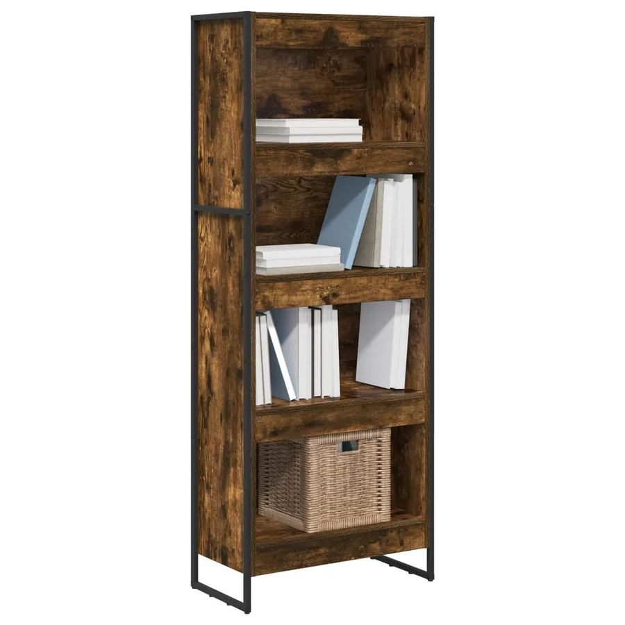 Bibliothèque Chêne Fumé 60 x 30 x 155 cm Bois d'ingénierie - 3