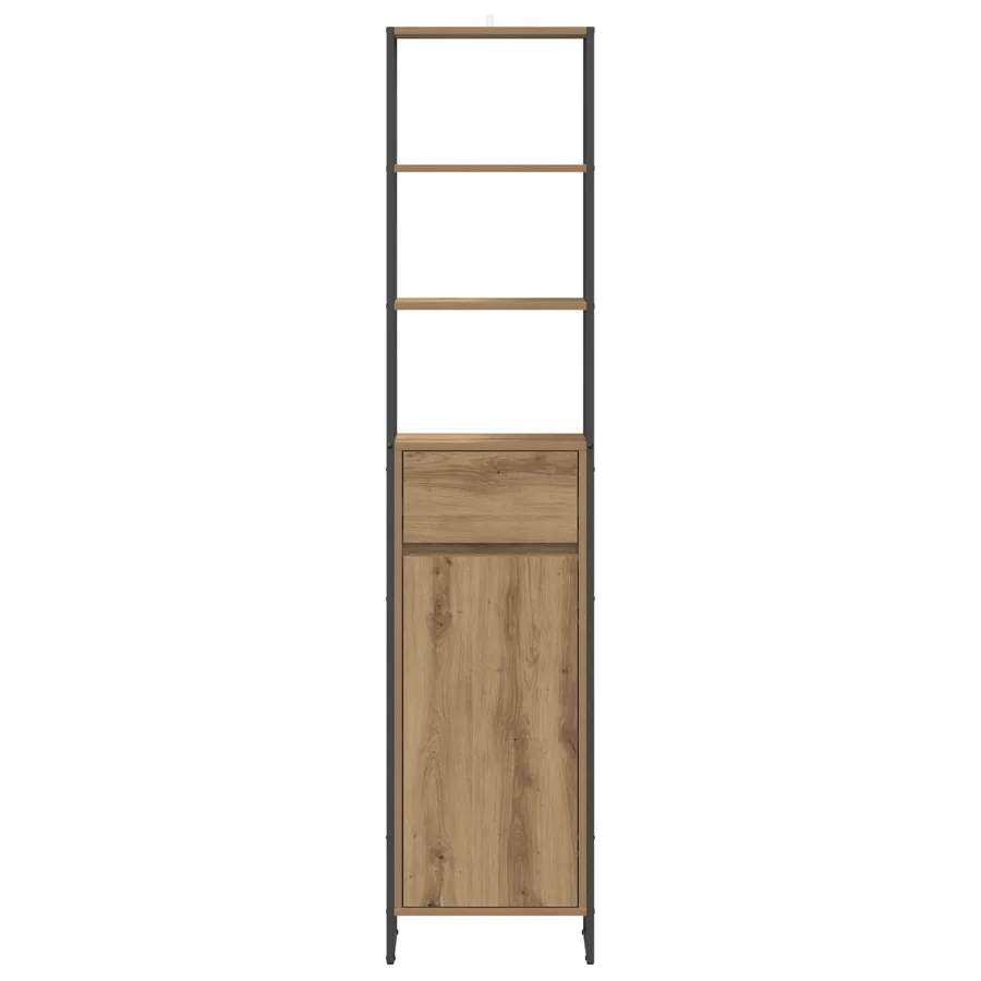 Cabinet de salle de bain Chêne artisan 40 x 30 x 180 cm - 5