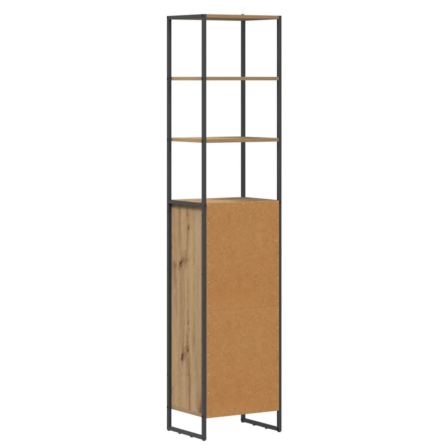Cabinet de salle de bain Chêne artisan 40 x 30 x 180 cm - 7