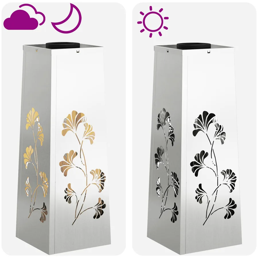Lumière de chemin LED solaire 2 pcs Blanc chaud 18 x 18 x 50 cm - 13