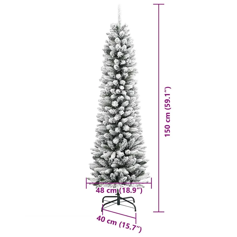 Sapin de Noël artificiel Blanc 150 cm PVC, métal et plastique - 16