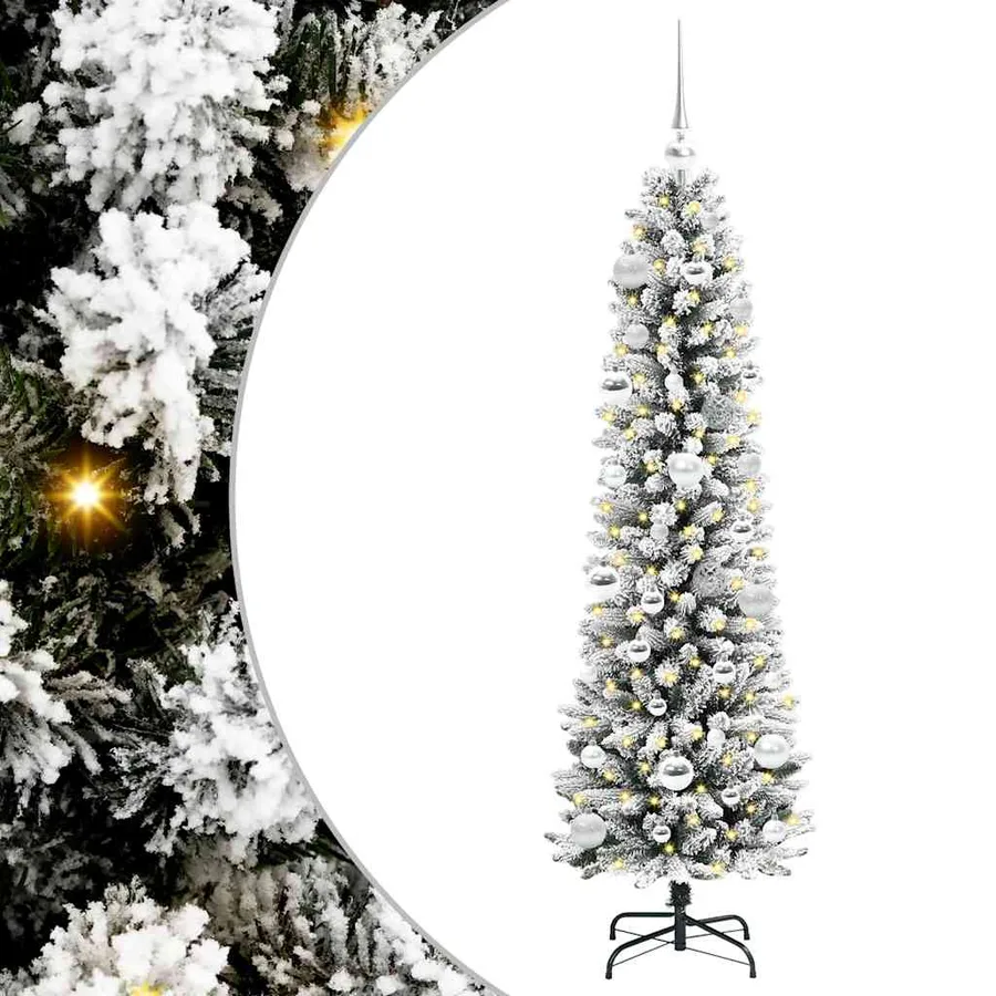 Sapin de Noël artificiel Blanc 150 cm PVC, métal et plastique - 2