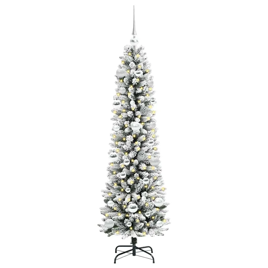 Sapin de Noël artificiel Blanc 150 cm PVC, métal et plastique - 3