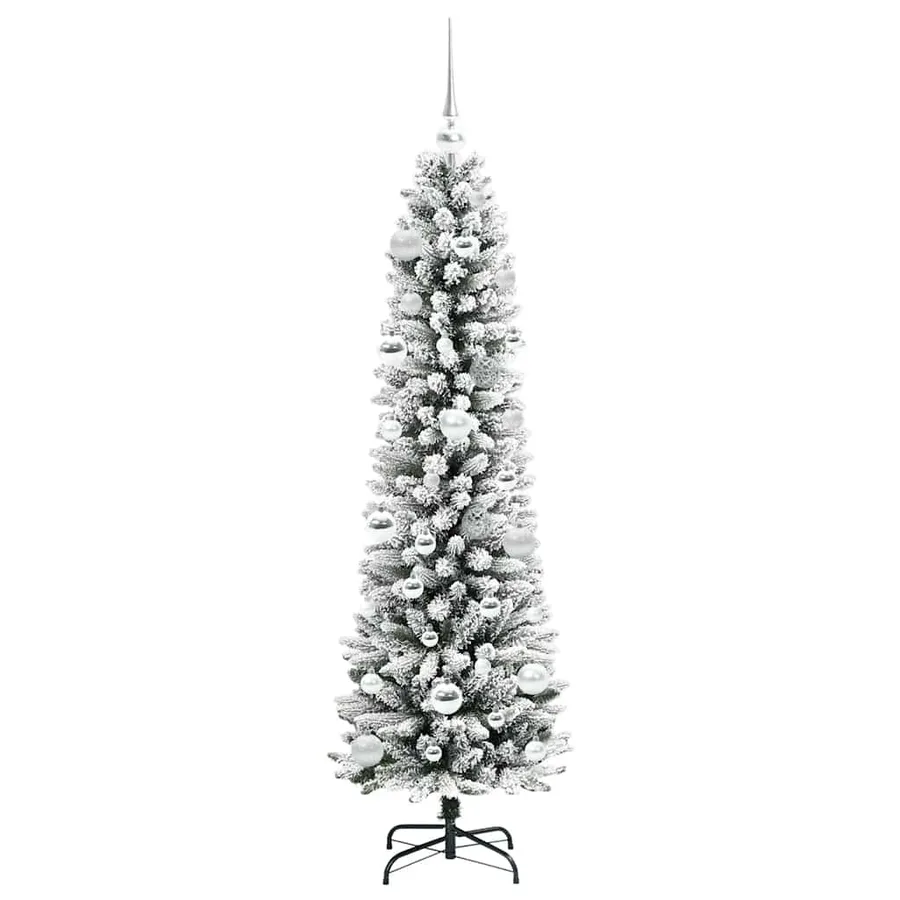 Sapin de Noël artificiel Blanc 150 cm PVC, métal et plastique - 4