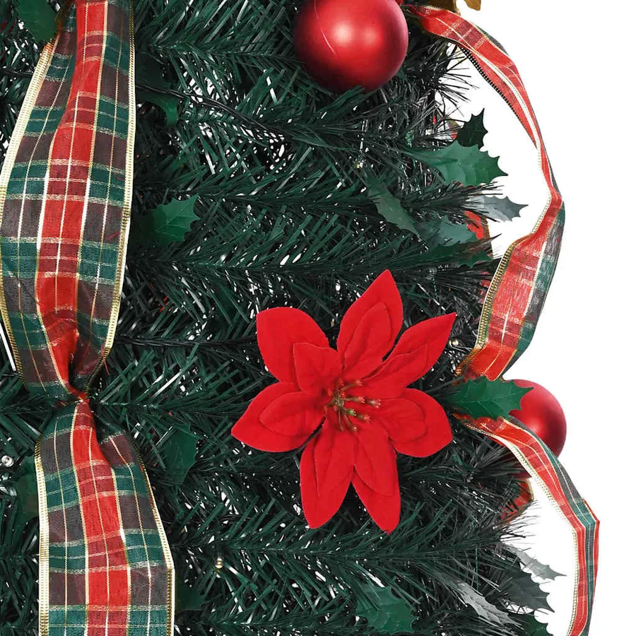 Sapin de Noël artificiel avec 200 LED Vert 215 cm PVC - 6