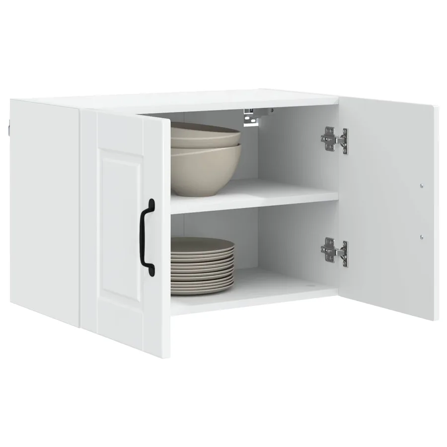 Meuble mural PORTO 2 pcs Blanc brillant 60 x 31 x 40 cm - 3