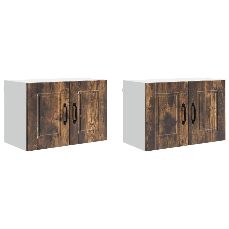 Meuble mural PORTO 2 pcs Chêne fumé 60 x 31 x 40 cm - 2