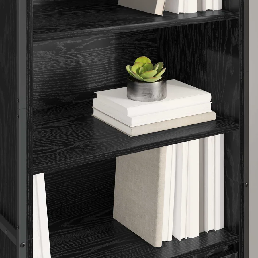 Armoires Hautes Chêne noir 60 x 36 x 200 cm Bois d'ingénierie - 4