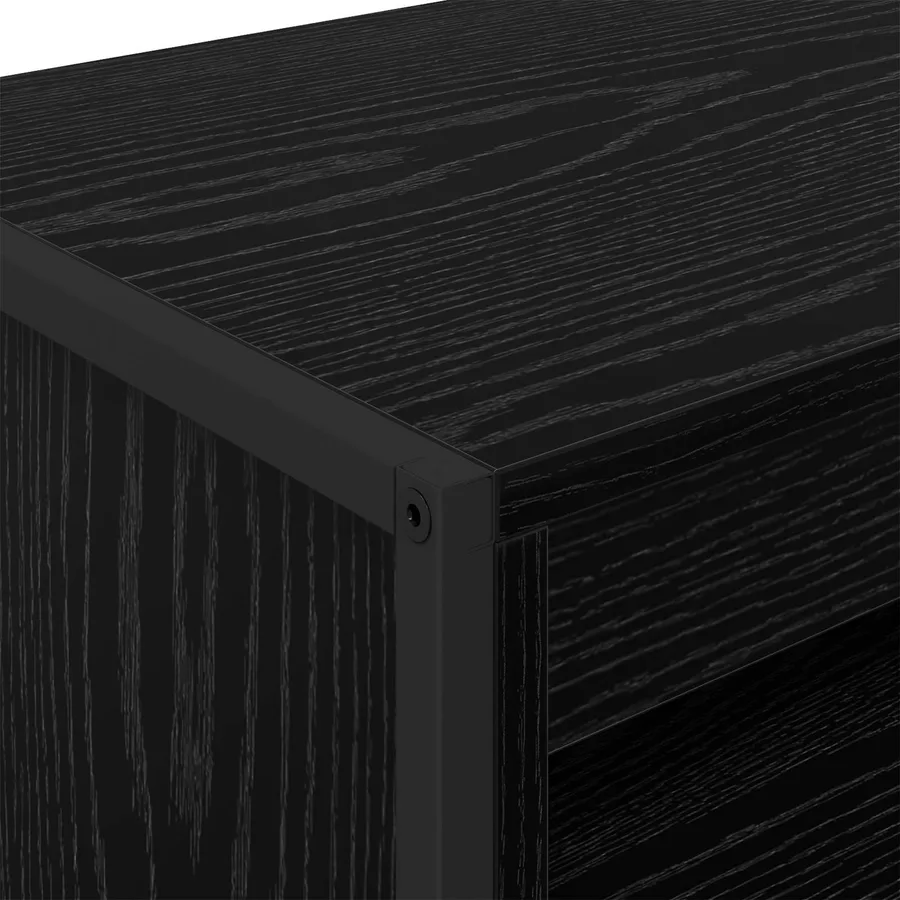 Armoires Hautes Chêne noir 60 x 36 x 200 cm Bois d'ingénierie - 9
