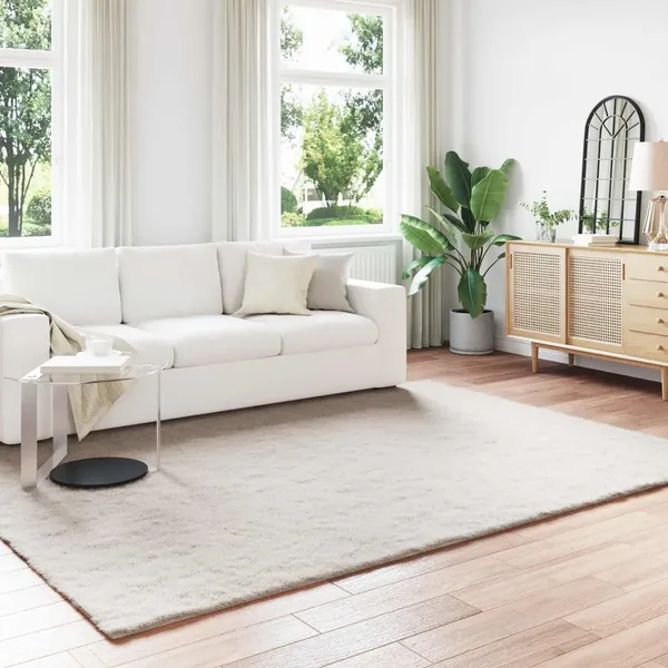 Tapis antidérapant en fausse de lapin OLITE Beige 200 x 280 cm