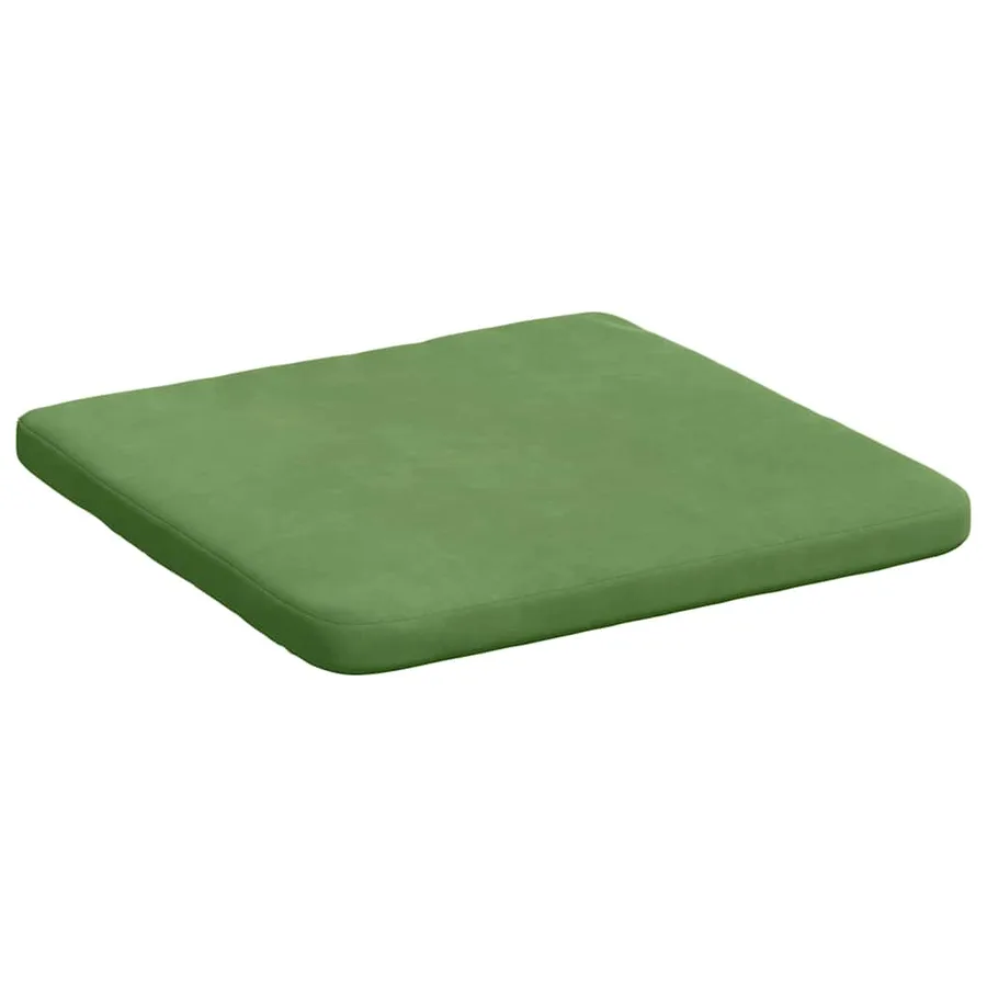 Coussins de siège 4 pcs Vert clair 40 x 40 x 3 cm Velours - 5