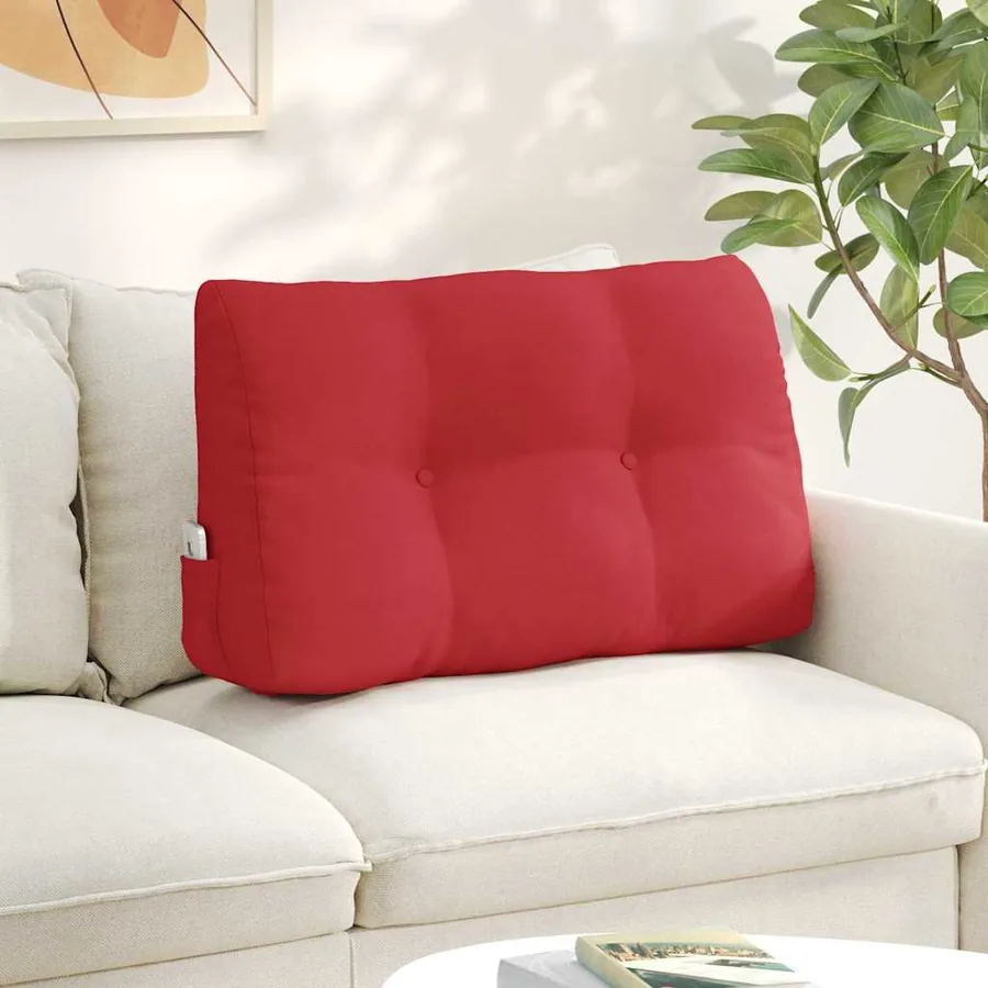 Coussin de Dos Rouge 80 x 24 x 50 cm tissu