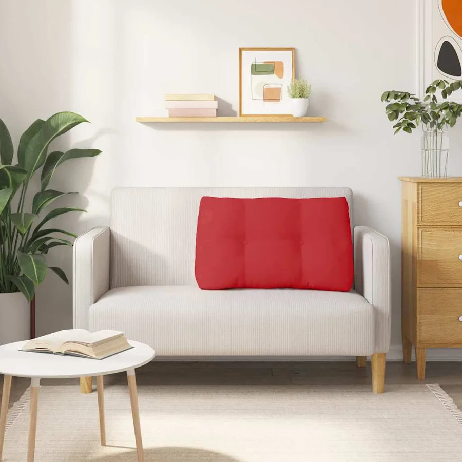 Coussin de Dos Rouge 80 x 24 x 50 cm tissu - 4