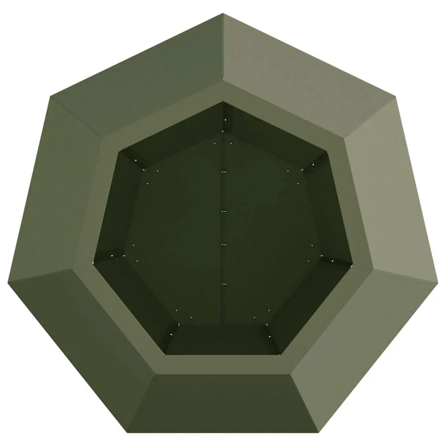 Jardinière 2 pc Vert olive 50 x 50 x 40 cm Acier - 7