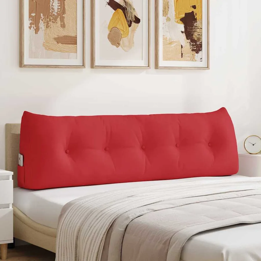 Coussin de Dos Rouge 160 x 24 x 50 cm tissu