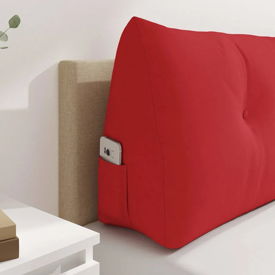 Coussin de Dos Rouge 160 x 24 x 50 cm tissu - 5