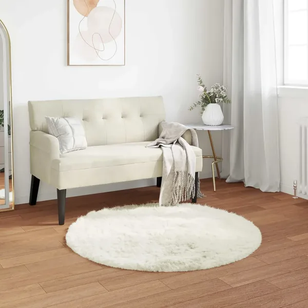 Tapis en fausse TAFALLA Blanc Ø 120 cm Polyester