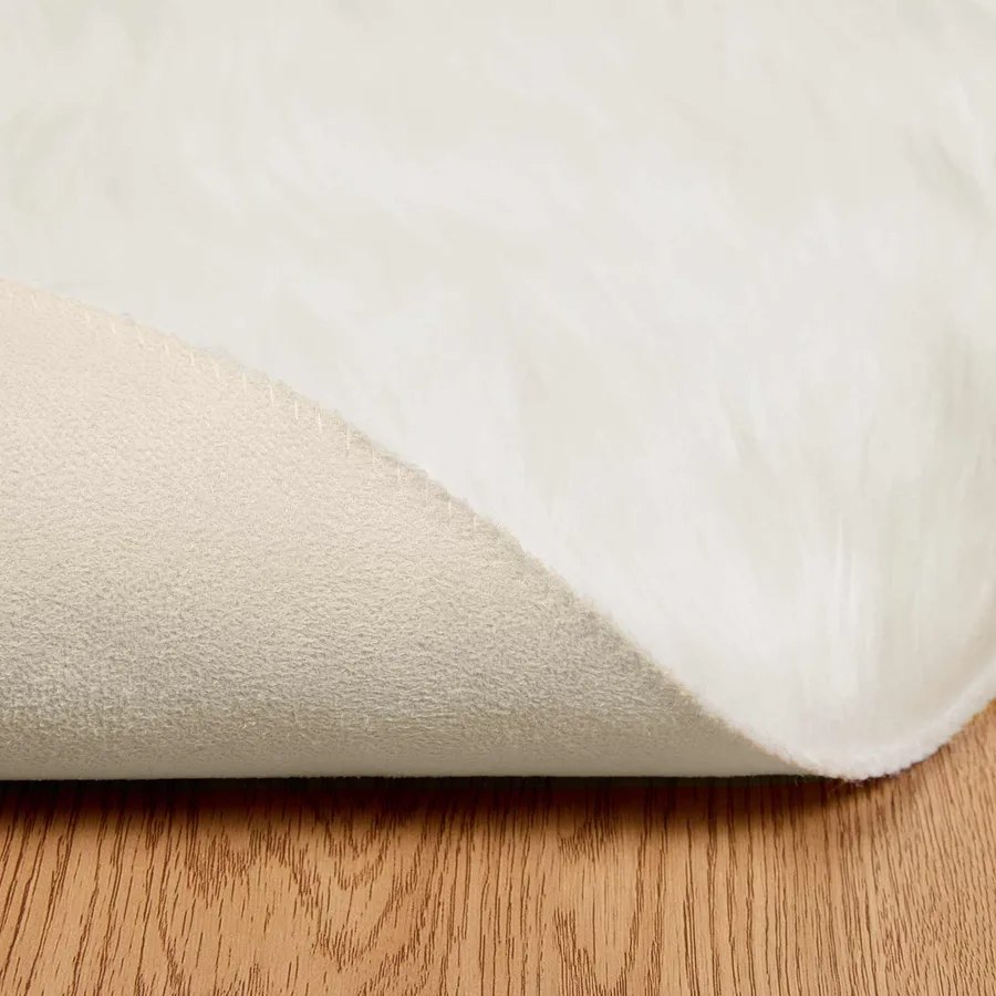 Tapis en fausse TAFALLA Blanc Ø 120 cm Polyester - 6
