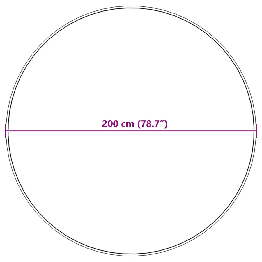 Tapis en fausse TAFALLA Blanc Ø 200 cm Polyester - 8