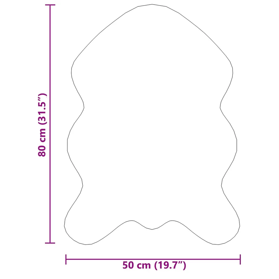 Tapis en fausse TAFALLA Rose 50 x 80 cm Polyester - 11