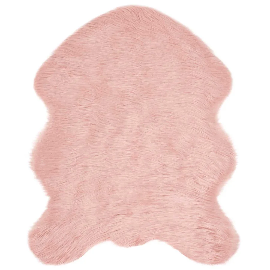 Tapis en fausse TAFALLA Rose 50 x 80 cm Polyester - 2