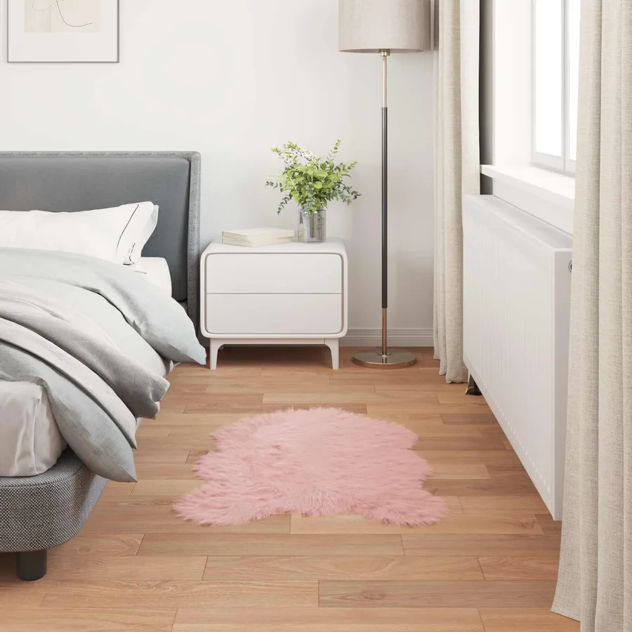 Tapis en fausse TAFALLA Rose 50 x 80 cm Polyester - 4