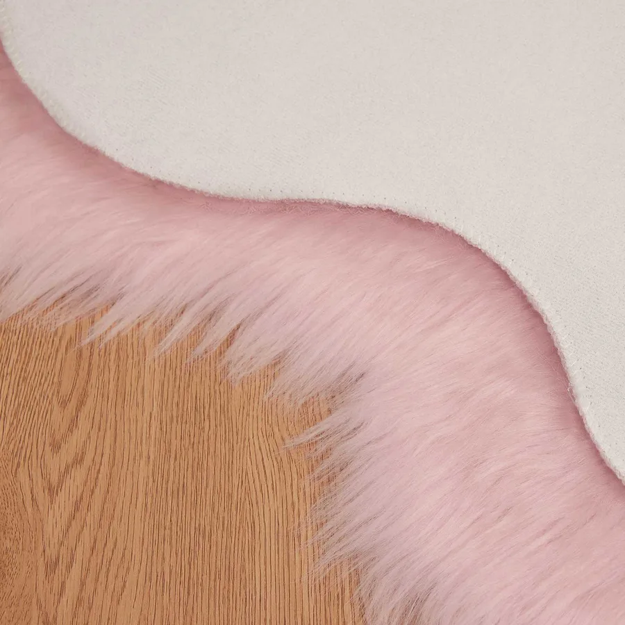 Tapis en fausse TAFALLA Rose 50 x 80 cm Polyester - 6