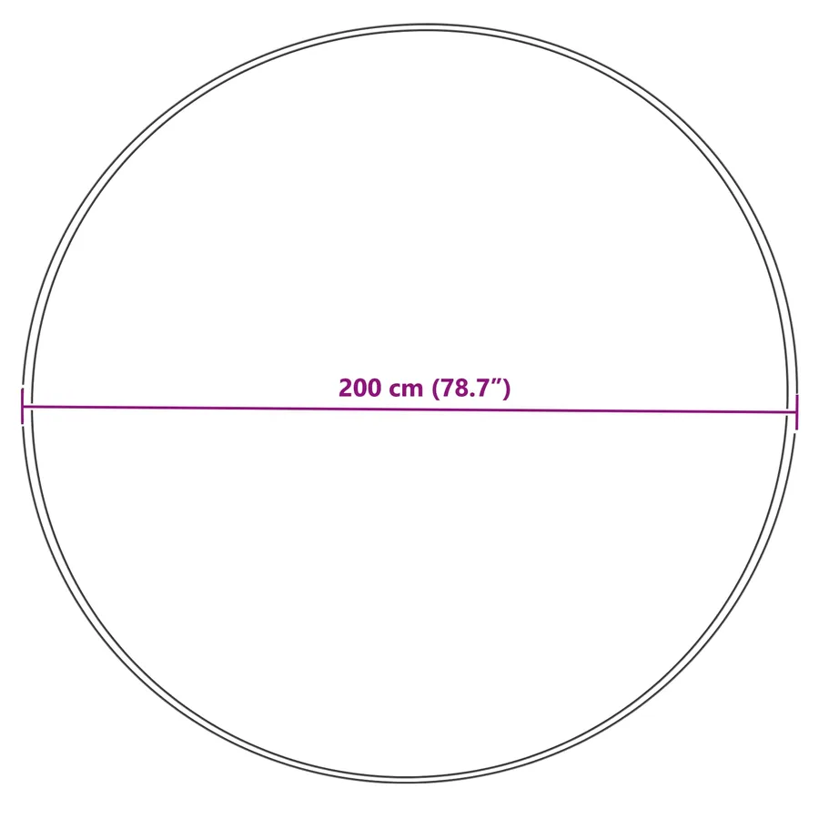 Tapis en fausse TAFALLA Crème Ø 200 cm Polyester - 10