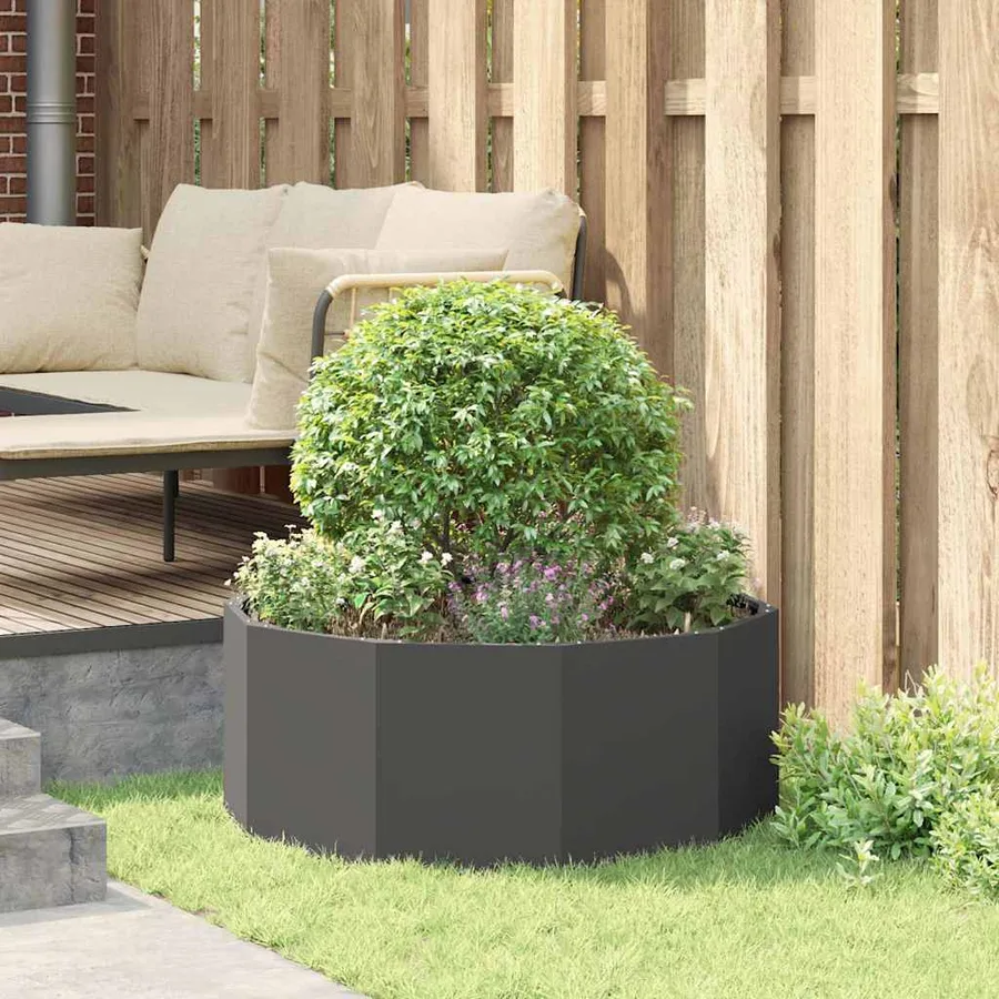 Jardinière Noir 90 x 90 x 35 cm Acier - 4