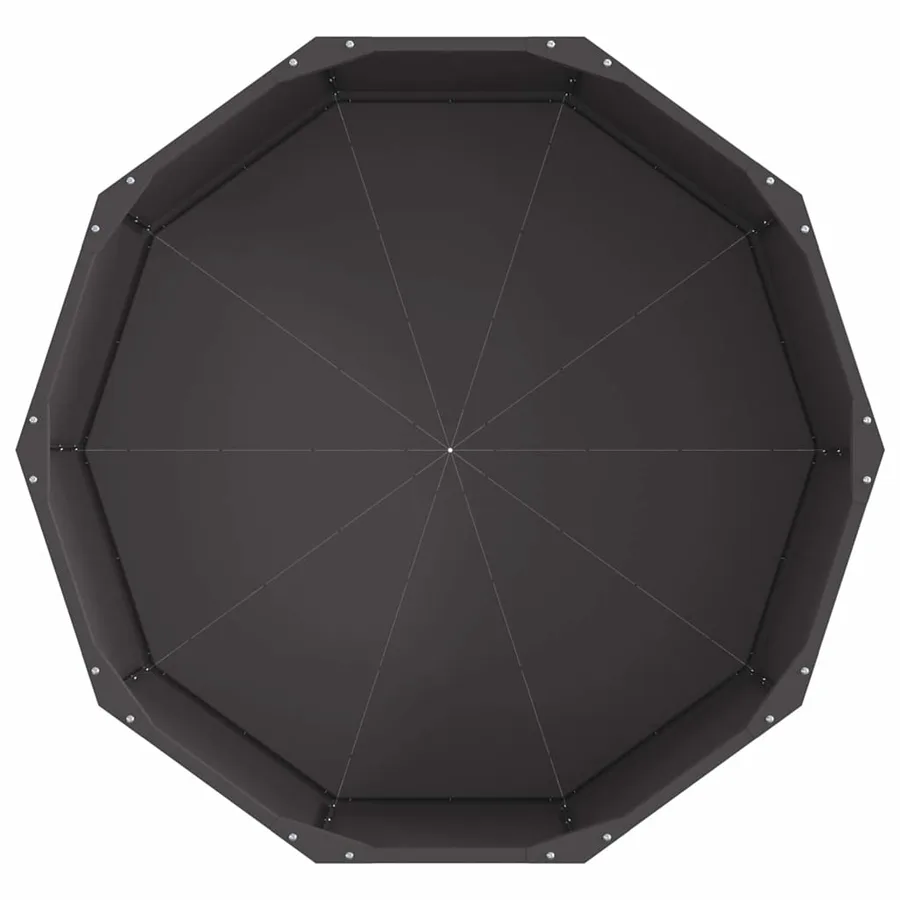 Jardinière Noir 90 x 90 x 35 cm Acier - 6