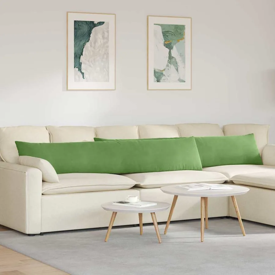 Coussins de canapé 2 pcs Vert clair 200 x 40 cm