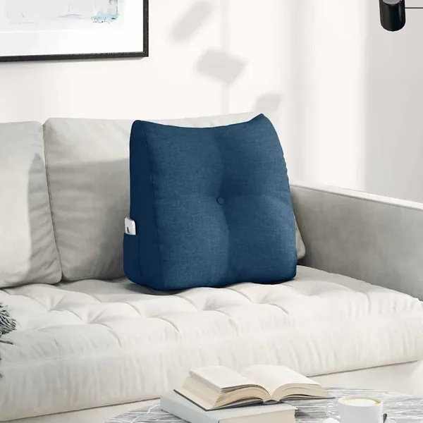 Coussin de Dos Bleu 45 x 24 x 50 cm tissu