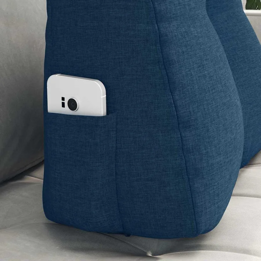 Coussin de Dos Bleu 45 x 24 x 50 cm tissu - 5