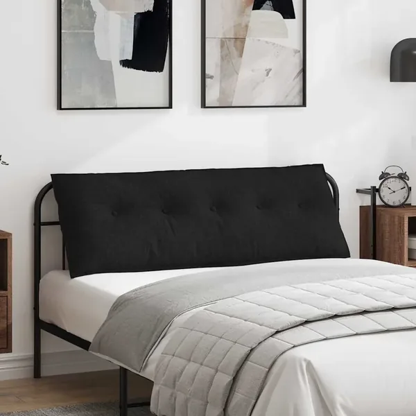 Coussin de Dos Noir 140 x 19 x 50 cm tissu