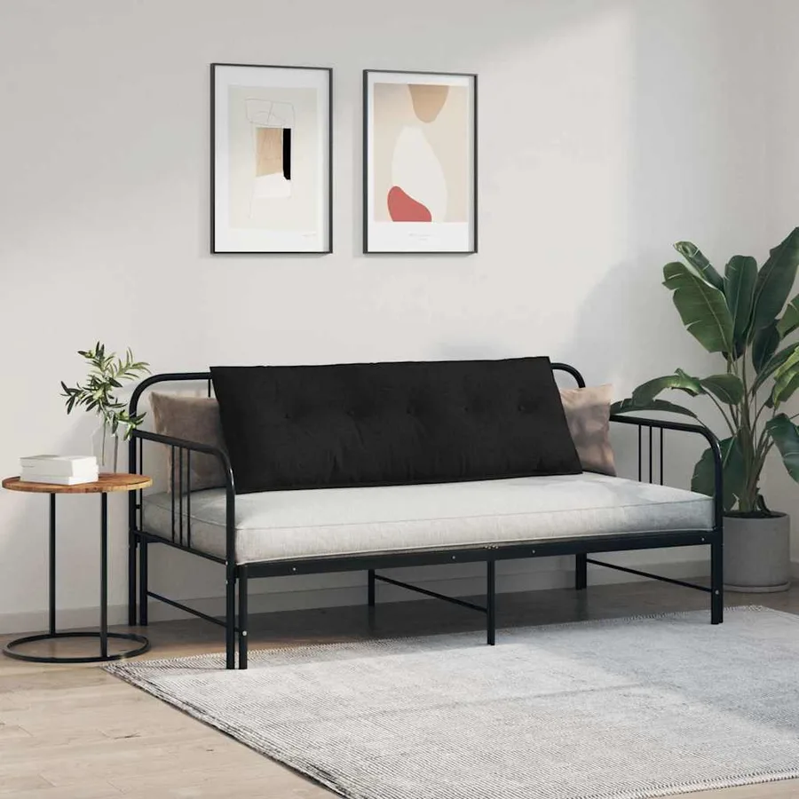 Coussin de Dos Noir 140 x 19 x 50 cm tissu - 4