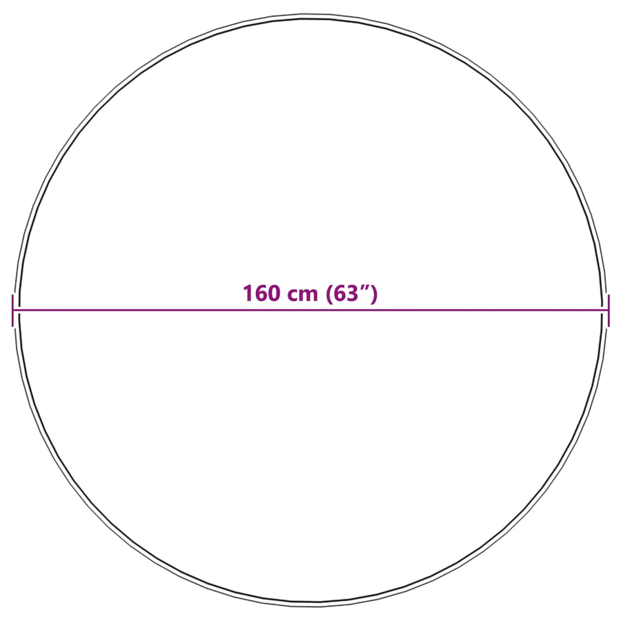 Tapis en fausse TAFALLA Rose Ø 160 cm Polyester - 10