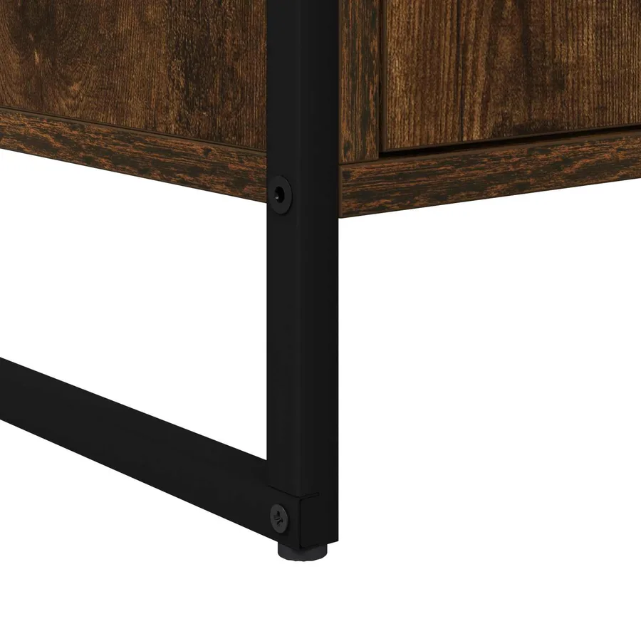 Meuble TV Chêne Fumé 140 x 36 x 49.5 cm Bois d'ingénierie - 10