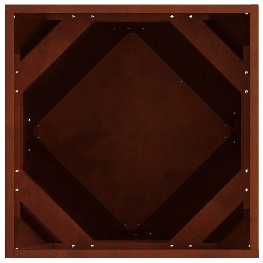 Jardinière 2 pc Rouillé 50 x 50 x 50 cm Acier patiné - 7