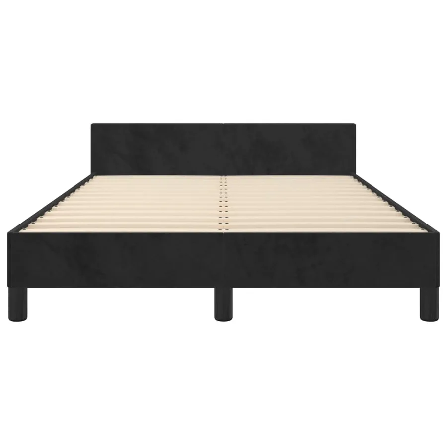 Cadre de lit sans matelas noir 120x200 cm velours - 6